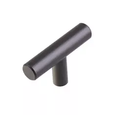 Ручка-кнопка мебельная цилиндр цвет черный Без бренда