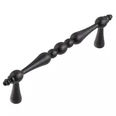 Ручка-скоба ретро мебельная 96 мм, цвет черный Без бренда