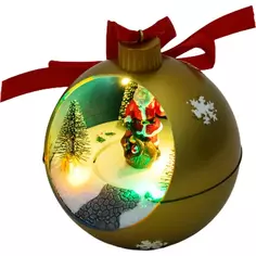 Рождественская композиция Luville "Новогодний шар с композицией" 11x12x11 см