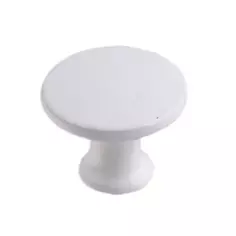 Ручка-кнопка мебельная цвет белый Без бренда