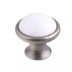 Ручка-кнопка мебельная цвет серебро Без бренда