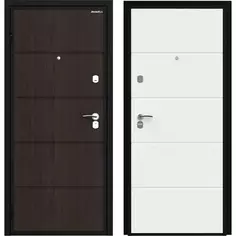 Дверь входная металлическая Оптим 88x205 см левая цвет белый Doorhan