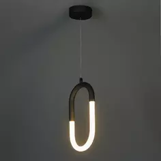 Светильник подвесной светодиодный «Кроко» 4 м² нейтральный белый свет цвет черный Freya