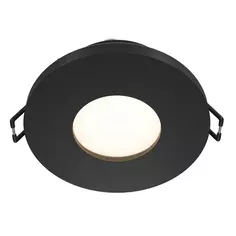 Светильник точечный встраиваемый влагозащищенный Voltega под отверстие 65 мм круг 4 м² цвет черный Без бренда