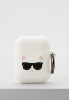 Чехол для наушников Karl Lagerfeld Airpods 1/2, силиконовый Silicone