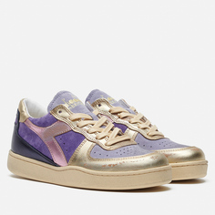 Женские кроссовки Diadora Heritage Mi Basket Low Metal Pigskin Used, цвет фиолетовый
