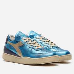 Мужские кроссовки Diadora Heritage Mi Basket Row Cut Metallic, цвет голубой, размер 45.5 EU