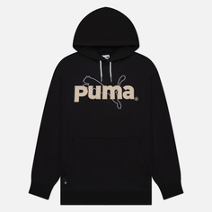 Мужская толстовка Puma Puma Team Graphic Hoodie TR, цвет чёрный, размер M