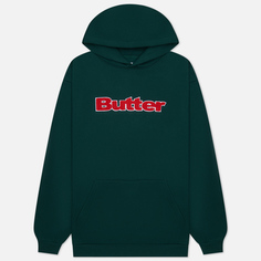 Мужская толстовка Butter Goods Chenille Logo Hoodie, цвет зелёный, размер XXL