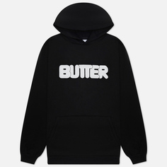 Мужская толстовка Butter Goods Puff Rounded Logo Hoodie, цвет чёрный, размер L