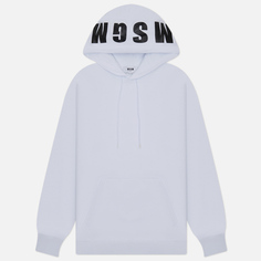 Мужская толстовка MSGM Oversized Maxilogo Unbrushed Hoodie, цвет белый, размер L