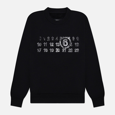 Женская толстовка Maison Margiela MM6 Number Logo Crew Neck, цвет чёрный, размер M