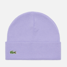 Шапка Lacoste Logo Embroidered Wool, цвет фиолетовый