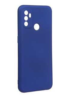 Чехол с микрофиброй DF для Oppo A53 Silicone Blue oOriginal-08