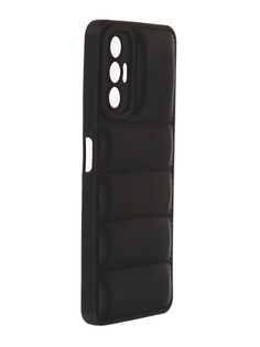 Чехол DF для Tecno Pova 3 Silicone дутый Black tJacket-02