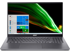 Ноутбук Acer Swift X SFX16-51G-51QA Silver NX.AYKER.004 (Intel Core i5-11320H 3.2 GHz/8192Mb/512Gb SSD/nVidia GeForce RTX 3050 4096Mb/Wi-Fi/Bluetooth/Cam/16/1920x1080/no OS)