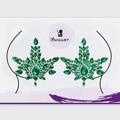 Наклейки для груди UNIQART Стразы для грудей Лепестки любви
