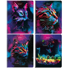 Тетрадь BRAUBERG Тетради Дэк А5 Neon Cats