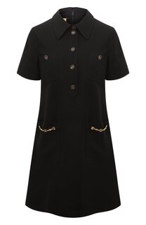 Платье из шелка и шерсти Gucci