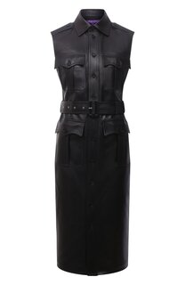 Кожаное платье Ralph Lauren