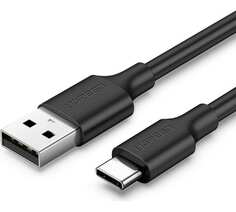 Кабель UGREEN US287 60117 USB-A 2.0/USB-C, Nickel Plating, 1.5м, black
