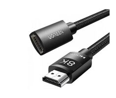 Кабель-удлинитель UGREEN HD151 40400_ HDMI 8K Male To Female Extension, 0.5м, черный