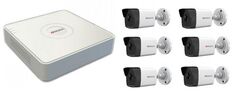 Комплект видеонаблюдени X-com Hw Дачный 6+1 состав: 8 канальный POE-видеорегистратор - 1шт; 2МП IP камеры с объективом 2,8мм - 6шт Hi Watch