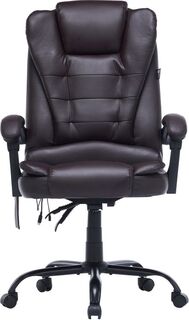 Кресло офисное Cactus CS-CHR-OC03M-BR темно-коричневый эко.кожа с подголов. крестов.