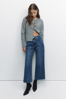 брюки джинсовые женские Джинсы-кюлоты с высокой посадкой и открытыми срезами Befree