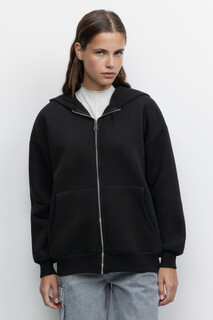 Худи oversize утепленная на молнии с капюшоном Befree