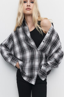 блузка женская Рубашка oversize клетчатая с топом-майкой Befree