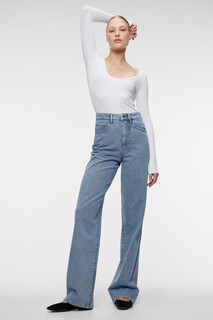 брюки джинсовые женские Джинсы wide широкие с высокой посадкой Befree