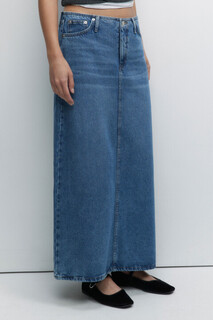 юбка джинсовая женская Юбка макси джинсовая прямая с разрезом сзади Befree