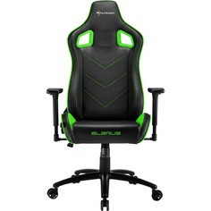Компьютерное кресло Sharkoon Elbrus 2 черно-зеленый