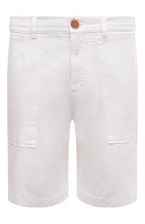 Шорты из хлопка и льна Brunello Cucinelli