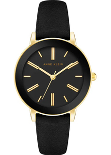 fashion наручные женские часы Anne Klein 3818GPBK. Коллекция Leather