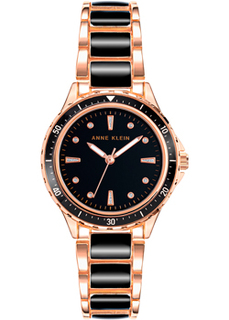 fashion наручные женские часы Anne Klein 3950BKRG. Коллекция Metals