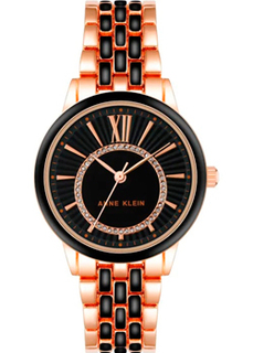 fashion наручные женские часы Anne Klein 3924BKRG. Коллекция Metals