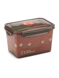 Контейнер с крышкой дымчатый 2100мл прямоугольный VIOLET V093211