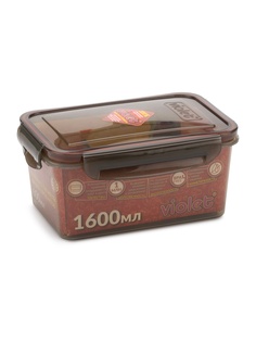 Контейнер с крышкой дымчатый 1600мл прямоугольный VIOLET V093161