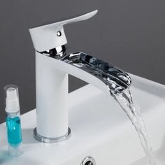 Смеситель для раковины, Gappo, короткий излив, с картриджем, белый, G1048-8