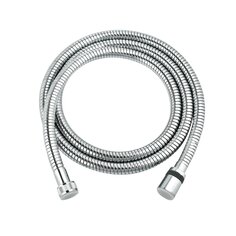 Шланг душевой двухзагибный растяжной от 1,5 до 2 м, TURN-FREE, стальной, хром., LEMARK, LE8034S