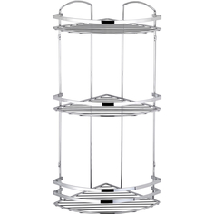 Полка угловая Teknotel 3 яруса хром