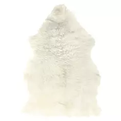 Шкура овечья одинарная 45x65 см цвет белый Без бренда