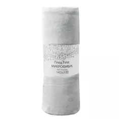 Плед First 140x200 см микрофибра цвет серый Столица текстиля