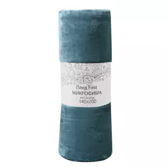 Плед First 140x200 см микрофибра цвет зеленый Столица текстиля