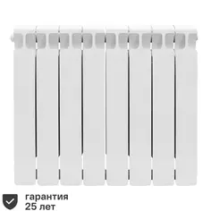 Радиатор Rifar Monolit 500/100 биметалл 8 секций нижнее левое подключение цвет белый