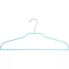 Вешалка для одежды 40x18.5x2.5 см ПВХ цвет голубой Без бренда
