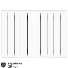Радиатор Rifar Supremo 500/90 биметалл 10 секций боковое подключение цвет белый