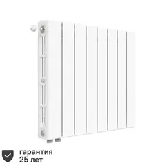 Радиатор Rifar Supremo 500/90 биметалл 8 секций нижнее левое подключение цвет белый